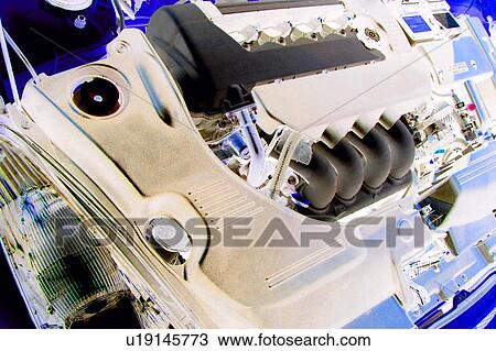Engine View Large Illustration Drawing - Engine. Fotosearch