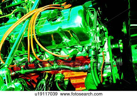 Stock Illustration - Modified engine. Fotosearch