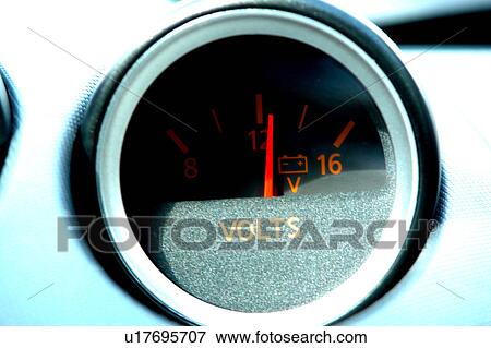 Stock Illustration - Volts gauge. Fotosearch