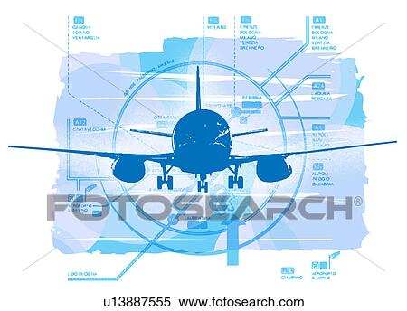 Airplane View Large Illustration Stock Illustration - Airplane. Fotosearch