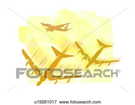 Jet Collage View Large Illustration Stock Illustration - Jet Collage. Fotosearch