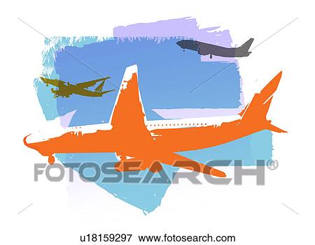 Stock Illustration - Jetliners. Fotosearch