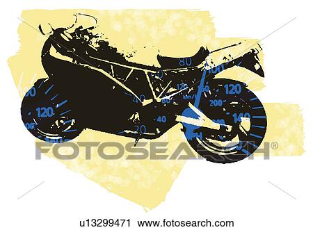 Clip Art - Motorcycle. Fotosearch