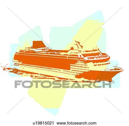 Clip Art - Ocean Liner. Fotosearch