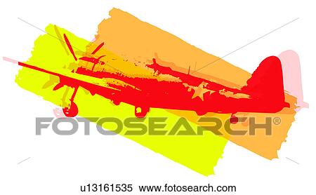 Vintage Fighter Plane View Large Illustration Stock Illustration - Vintage Fighter Plane. Fotosearch