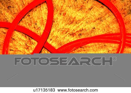 Drawing - power cord on rug detail. Fotosearch