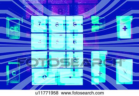Stock Illustration - Adding machine pad abstract. Fotosearch