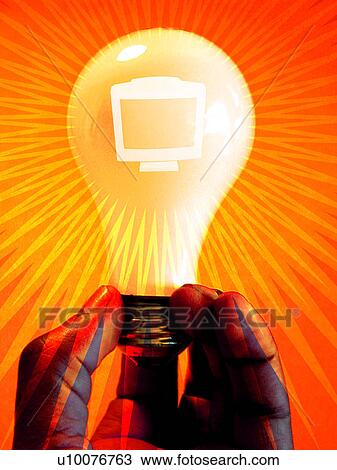 Computer ideas at your fingertips View Large Illustration Drawing - Computer ideas at your fingertips. Fotosearch