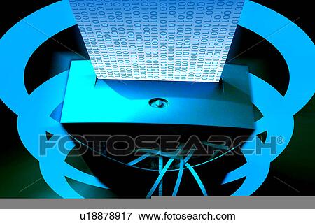 Stock Illustration - Data shredding. Fotosearch