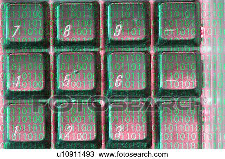 Drawing - Keyboard abstract detail. Fotosearch