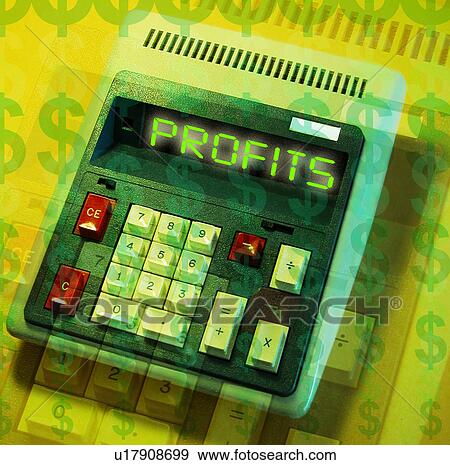 Vintage adding machine adding profits View Large Illustration Stock Illustration - Vintage adding machine adding profits. Fotosearch
