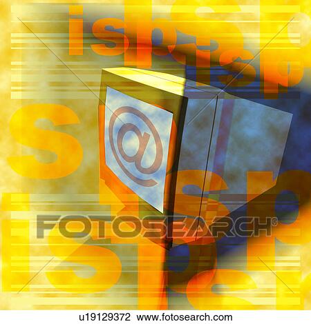 Drawing - Internet abstract. Fotosearch