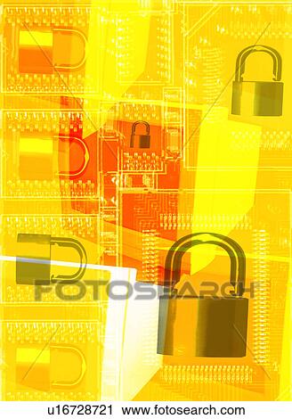 Clip Art - Secure data. Fotosearch