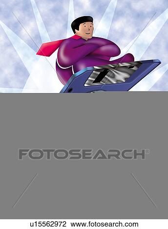 Data magic carpet ride View Large Illustration Drawing - Data magic carpet ride. Fotosearch