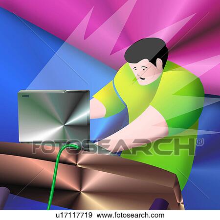 Laptop power unleashed View Large Illustration Stock Illustration - Laptop power unleashed. Fotosearch