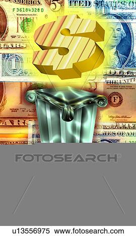 Money on a pedastal collage View Large Illustration Stock Illustration - Money on a pedastal collage. Fotosearch