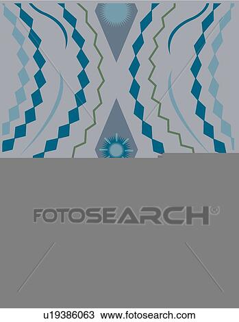 Drawing - 40's style pattern. Fotosearch