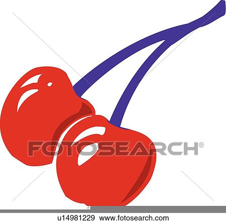 Cherries View Large Illustration Stock Illustration - Cherries. Fotosearch