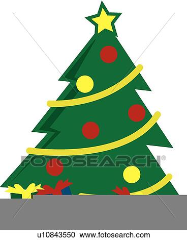 Christmas Tree View Large Illustration Clipart - Christmas Tree. Fotosearch