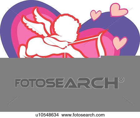 cupid and hearts View Large Illustration Stock Illustration - cupid and hearts. Fotosearch