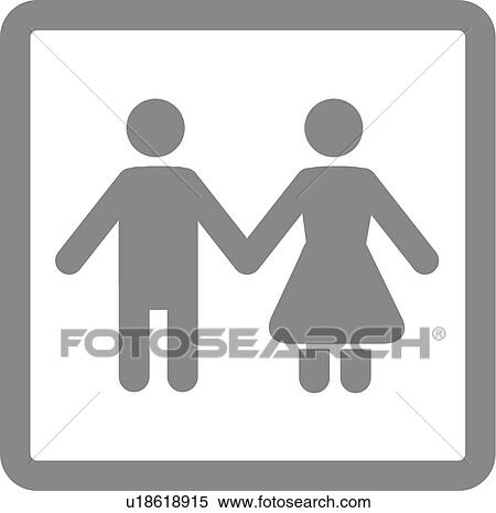 Stock Illustration - girl and boy icon. Fotosearch