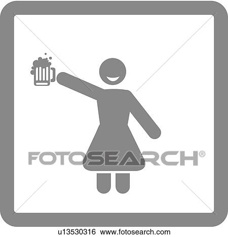girl drinking beer icon View Large Illustration Stock Illustration - girl drinking beer icon. Fotosearch