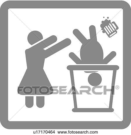 Stock Illustration - girl dumping boyfriend icon. Fotosearch