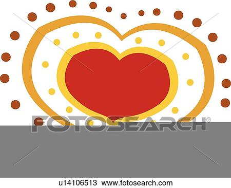 Drawing - graphic heart. Fotosearch