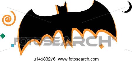 Halloween bat View Large Illustration Stock Illustration - Halloween bat. Fotosearch
