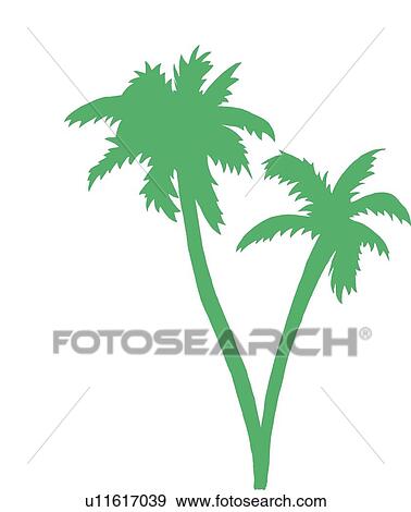 Stock Illustration - palm tree silhouettes. Fotosearch