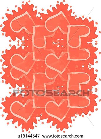 red hearts View Large Illustration Stock Illustration - red hearts. Fotosearch