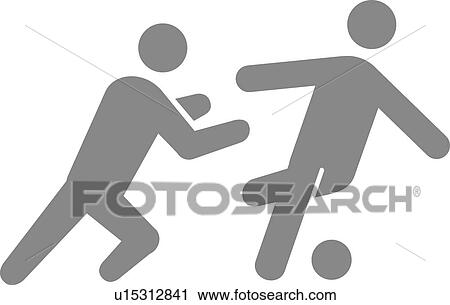 soccer players icon View Large Illustration Clip Art - soccer players icon. Fotosearch
