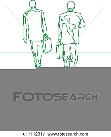 Business men walking View Large Illustration Stock Illustration - Business men walking. Fotosearch