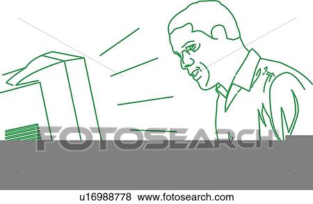 Computer worker View Large Illustration Stock Illustration - Computer worker. Fotosearch