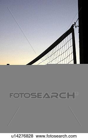 Beach Volleyball Sillouette View Large Illustration Stock Illustration - Beach Volleyball Sillouette. Fotosearch