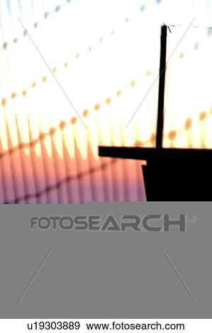 Stock Illustration - Life Guard Post and sunset. Fotosearch