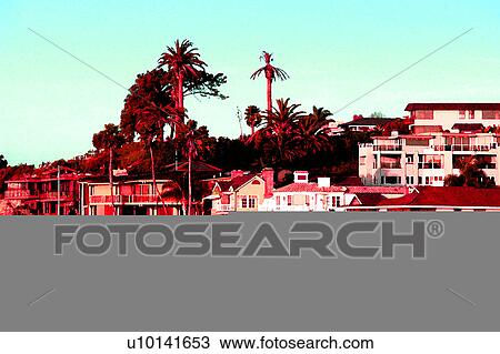 coastal community View Large Illustration Drawing - coastal community. Fotosearch