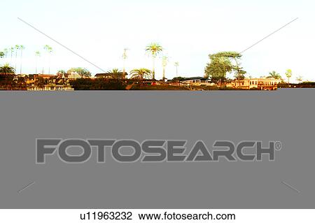 Drawing - coastal community. Fotosearch