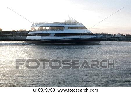 side of boat in ocean View Large Illustration Drawing - side of boat in ocean. Fotosearch