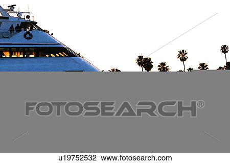 side view of front end of boat in ocean View Large Illustration Drawing - side view of front end of boat in ocean. Fotosearch