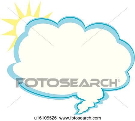 cloud sun and sky thought balloon View Large Illustration Stock Illustration - cloud sun and sky thought balloon. Fotosearch