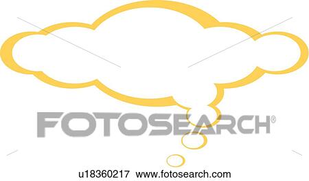 Stock Illustration - Cloud thought balloon. Fotosearch