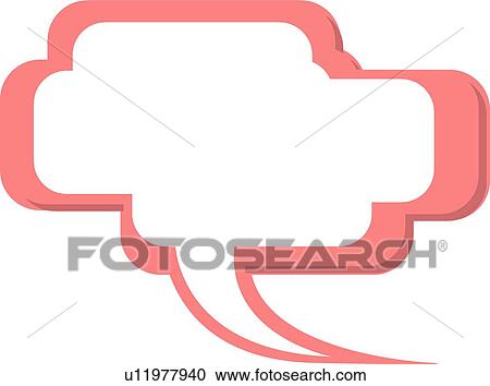 Clipart - dialogue balloon. Fotosearch