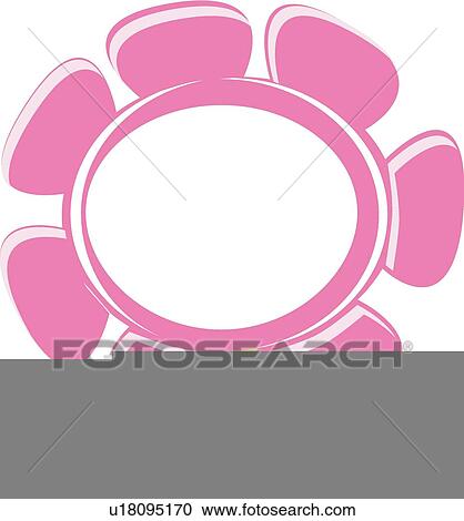 Clipart - flower dialogue balloon. Fotosearch