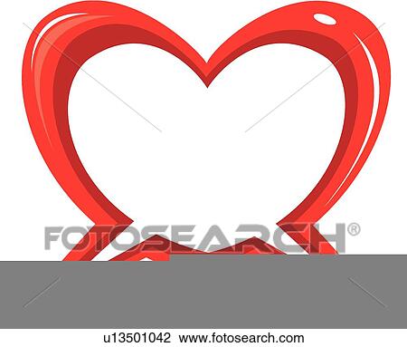 Drawing - heart dialogue balloon. Fotosearch