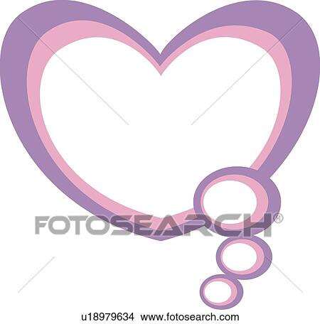 Stock Illustration - heart thought balloon. Fotosearch