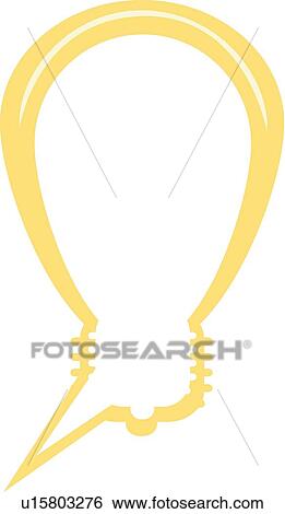 Stock Illustration - light bulb dialogue ballooon. Fotosearch