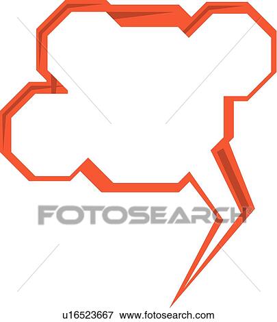 Stock Illustration - octagon dialogue balloon. Fotosearch