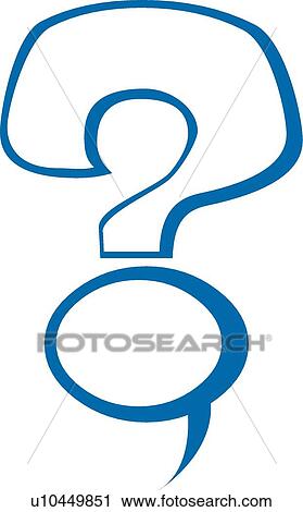 Clip Art - question mark dialogue balloon. Fotosearch