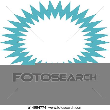 Stock Illustration - Star burst dialogue balloon. Fotosearch